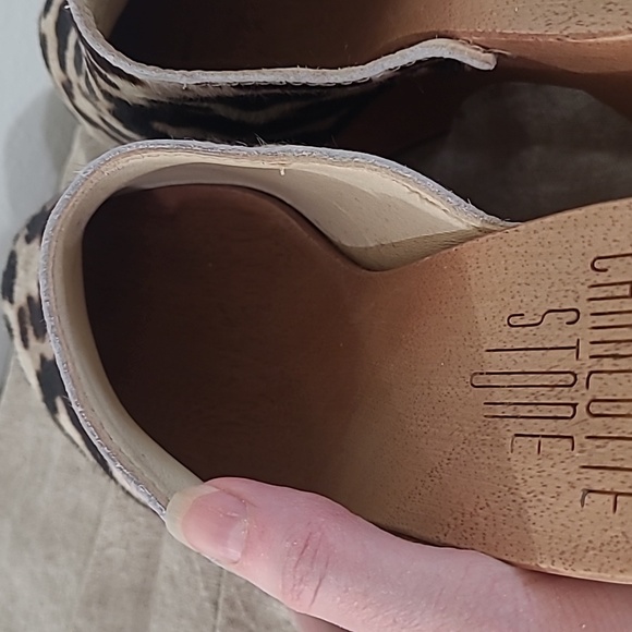 Charlotte Stone wood Marlo Clogs in Miaou (Dyed Pony Hair Animal Print) 41 10 - Picture 8 of 16